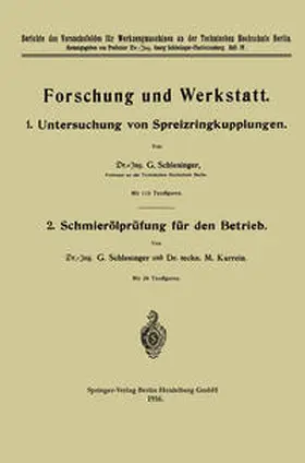 Schlesinger / Kurrein |  Forschung und Werkstatt | eBook | Sack Fachmedien