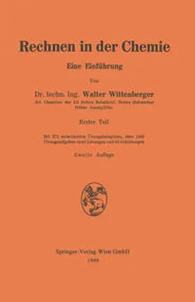 Wittenberger |  Rechnen in der Chemie | eBook | Sack Fachmedien