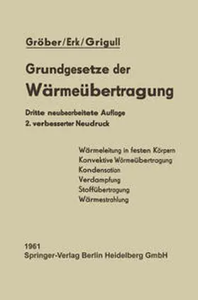 Gröber / Erk |  Die Grundgesetze der Wärmeübertragung | eBook | Sack Fachmedien