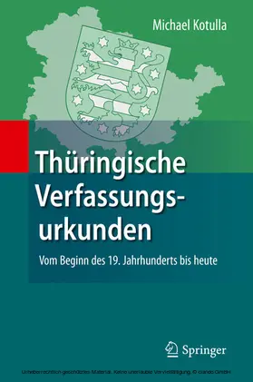 Kotulla | Thüringische Verfassungsurkunden | E-Book | www.sack.de