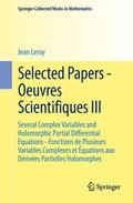 Leray / Malliavin |  Selected Papers - Oeuvres Scientifiques III | Buch |  Sack Fachmedien