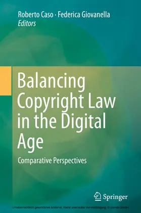 Caso / Giovanella | Balancing Copyright Law in the Digital Age | E-Book | www.sack.de