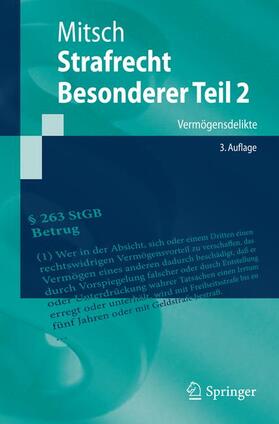 Mitsch | Strafrecht, Besonderer Teil 2 | Buch | 978-3-662-44933-2 | sack.de