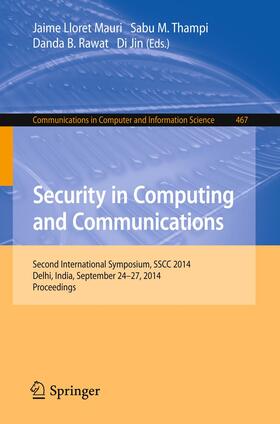 Lloret Mauri / Jin / Thampi |  Security in Computing and Communications | Buch |  Sack Fachmedien