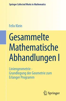 Klein / Ostrowski / Fricke |  Gesammelte Mathematische Abhandlungen I | Buch |  Sack Fachmedien