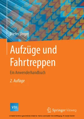 Unger |  Aufzüge und Fahrtreppen | eBook | Sack Fachmedien