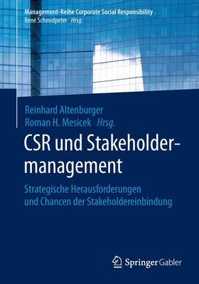 Mesicek / Altenburger |  CSR und Stakeholdermanagement | Buch |  Sack Fachmedien