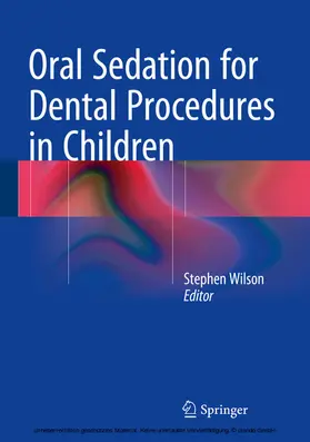 Wilson | Oral Sedation for Dental Procedures in Children | E-Book | www.sack.de