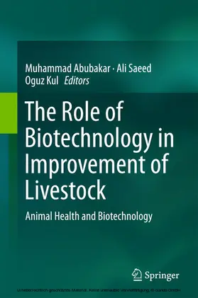 Abubakar / Saeed / Kul |  The Role of Biotechnology in Improvement of Livestock | eBook | Sack Fachmedien