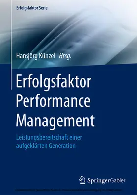 Künzel | Erfolgsfaktor Performance Management | E-Book | www.sack.de