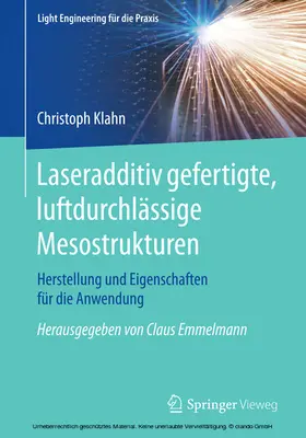 Klahn | Laseradditiv gefertigte, luftdurchlässige Mesostrukturen | E-Book | sack.de