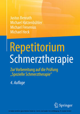 Benrath / Hatzenbühler / Fresenius | Repetitorium Schmerztherapie | E-Book | sack.de