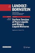 Lechner / Wohlfarth |  Surface Tension of Pure Liquids and Binary Liquid Mixtures | Buch |  Sack Fachmedien