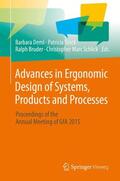 Deml / Schlick / Stock |  Advances in Ergonomic Design  of Systems, Products and Processes | Buch |  Sack Fachmedien