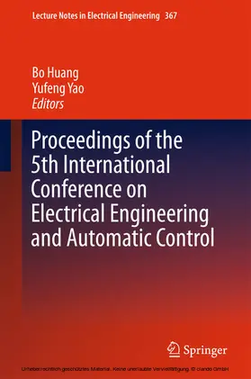 Huang / Yao | Proceedings of the 5th International Conference on Electrical Engineering and Automatic Control | E-Book | sack.de