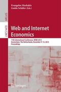 Schäfer / Markakis |  Web and Internet Economics | Buch |  Sack Fachmedien