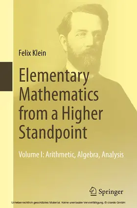 Klein | Elementary Mathematics from a Higher Standpoint | E-Book | sack.de