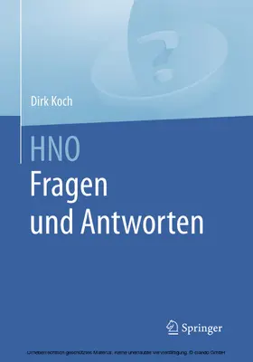Koch |  HNO Fragen und Antworten | eBook | Sack Fachmedien