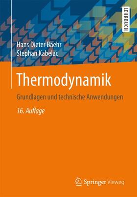 Kabelac / Baehr |  Thermodynamik | Buch |  Sack Fachmedien