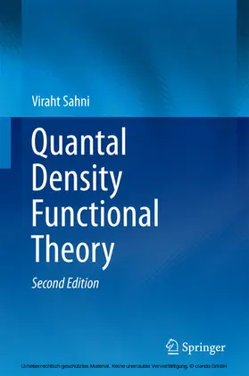 Sahni | Quantal Density Functional Theory | E-Book | www.sack.de