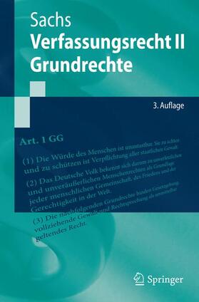 Sachs |  Verfassungsrecht II - Grundrechte | Buch |  Sack Fachmedien