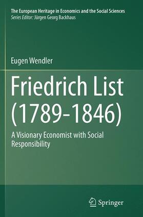 Wendler | Friedrich List (1789-1846) | Buch | 978-3-662-51481-8 | sack.de
