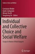 Binder / Xu / Codognato |  Individual and Collective Choice and Social Welfare | Buch |  Sack Fachmedien