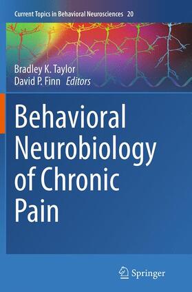 Finn / Taylor | Behavioral Neurobiology of Chronic Pain | Buch | 978-3-662-52285-1 | sack.de
