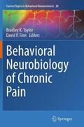 Finn / Taylor |  Behavioral Neurobiology of Chronic Pain | Buch |  Sack Fachmedien