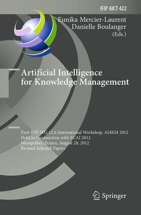 Boulanger / Mercier-Laurent | Artificial Intelligence for Knowledge Management | Buch | 978-3-662-52566-1 | sack.de