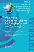 Hansen / Whitehouse / Hoepman |  Privacy and Identity Management for Emerging Services and Technologies | Buch |  Sack Fachmedien