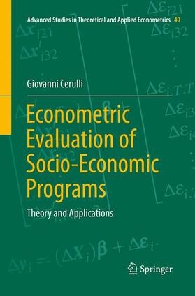 Cerulli |  Econometric Evaluation of Socio-Economic Programs | Buch |  Sack Fachmedien