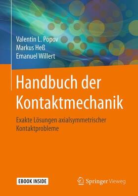 Popov / Heß / Willert |  Popov, V: Handbuch der Kontaktmechanik | Buch |  Sack Fachmedien