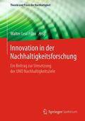 Leal Filho |  Innovation in der Nachhaltigkeitsforschung | eBook | Sack Fachmedien