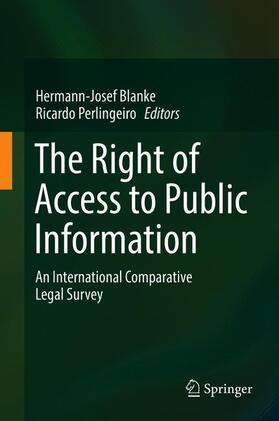Perlingeiro / Blanke | The Right of Access to Public Information | Buch | 978-3-662-55552-1 | sack.de