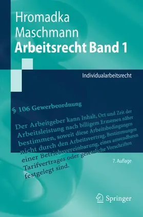Hromadka / Maschmann | Maschmann, F: Arbeitsrecht Band 1 | Buch | 978-3-662-56489-9 | sack.de