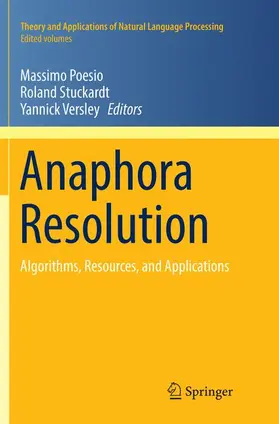 Poesio / Versley / Stuckardt |  Anaphora Resolution | Buch |  Sack Fachmedien