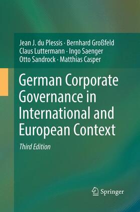 du Plessis / Großfeld / Casper | German Corporate Governance in International and European Context | Buch | 978-3-662-57187-3 | sack.de