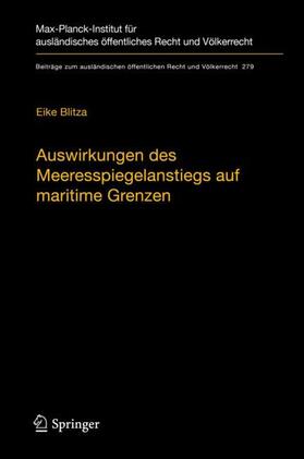 Blitza | Auswirkungen des Meeresspiegelanstiegs auf maritime Grenzen | Buch | 978-3-662-58343-2 | sack.de