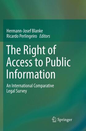 Perlingeiro / Blanke | The Right of Access to Public Information | Buch | 978-3-662-58558-0 | sack.de