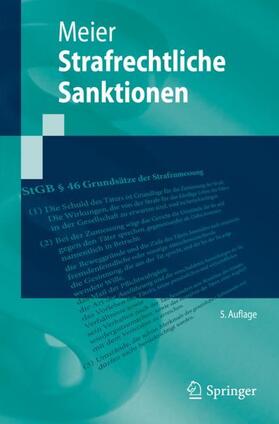 Meier | Strafrechtliche Sanktionen | Buch | 978-3-662-59441-4 | sack.de