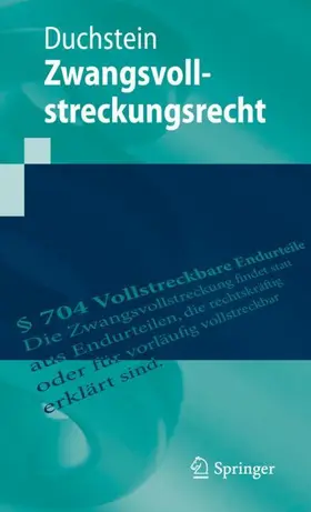 Duchstein | Zwangsvollstreckungsrecht | Buch | 978-3-662-59443-8 | sack.de