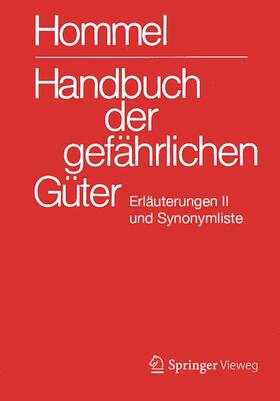 Holzhäuser | Handbuch der gefährlichen Güter. Erläuterungen II | Buch | 978-3-662-59951-8 | sack.de
