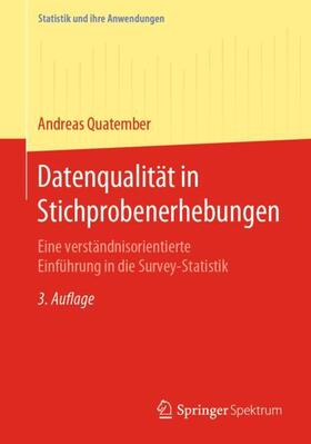 Quatember | Datenqualität in Stichprobenerhebungen | Buch | 978-3-662-60273-7 | sack.de