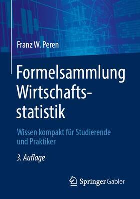 Peren | Peren, F: Formelsammlung Wirtschaftsstatistik | Buch | 978-3-662-60774-9 | sack.de