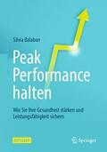Balaban |  Peak Performance halten | Buch |  Sack Fachmedien