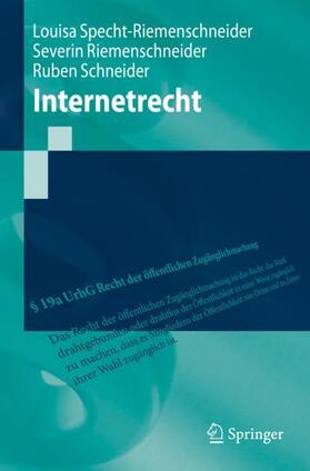 Specht-Riemenschneider / Schneider / Riemenschneider | Internetrecht | Buch | 978-3-662-61725-0 | sack.de