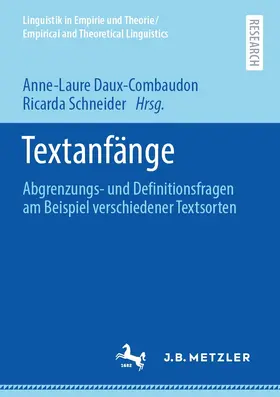 Daux-Combaudon / Schneider | Textanfänge | E-Book | sack.de