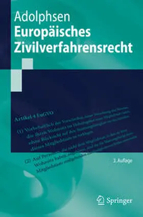 Adolphsen | Europäisches Zivilverfahrensrecht | E-Book | sack.de