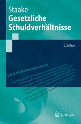 Staake | Gesetzliche Schuldverhältnisse | E-Book | www.sack.de